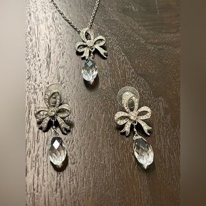 Brighton silver earrings and necklace set